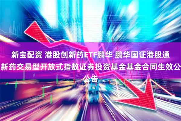 新宝配资 港股创新药ETF鹏华 鹏华国证港股通创新药交易型开放式指数证券投资基金基金合同生效公告