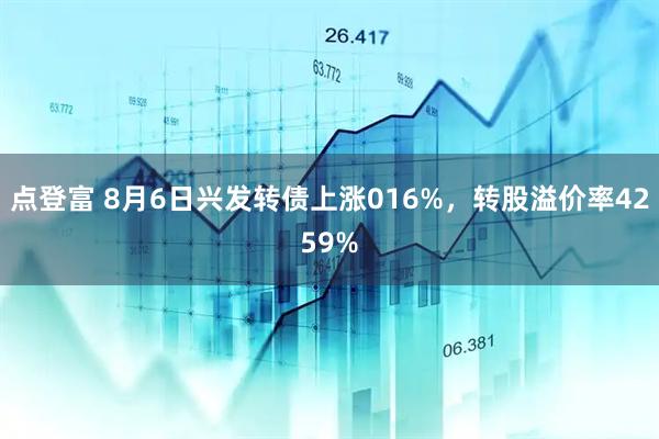 点登富 8月6日兴发转债上涨016%，转股溢价率4259%