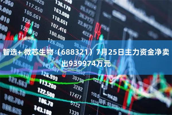 智选+ 微芯生物（688321）7月25日主力资金净卖出939974万元